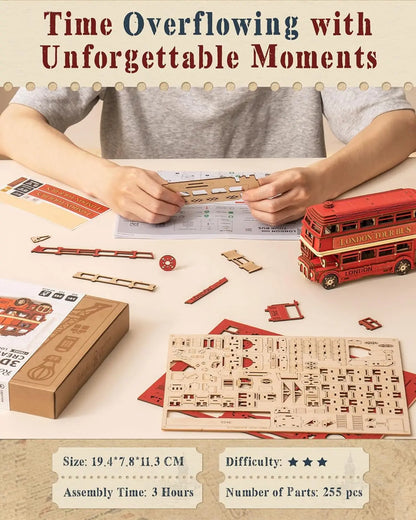 London Tour Bus 3D Wooden Puzzle