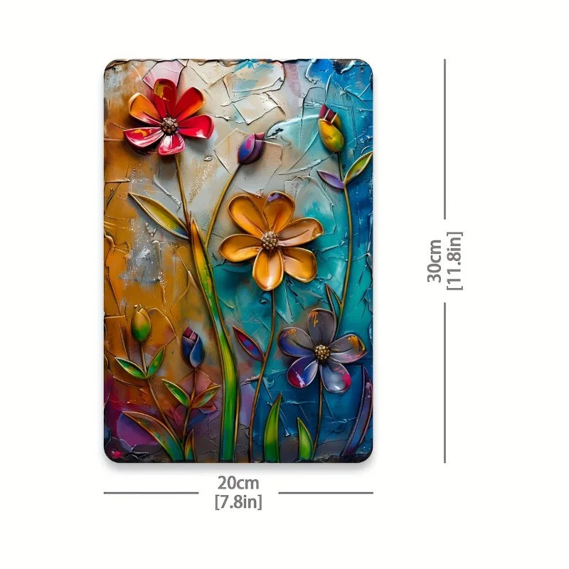 Vintage Floral Metal Sign