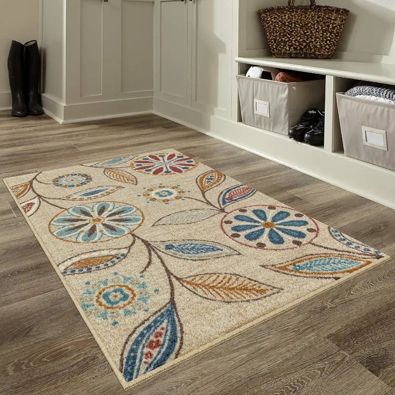 Floral Non Skid Kitchen Rug