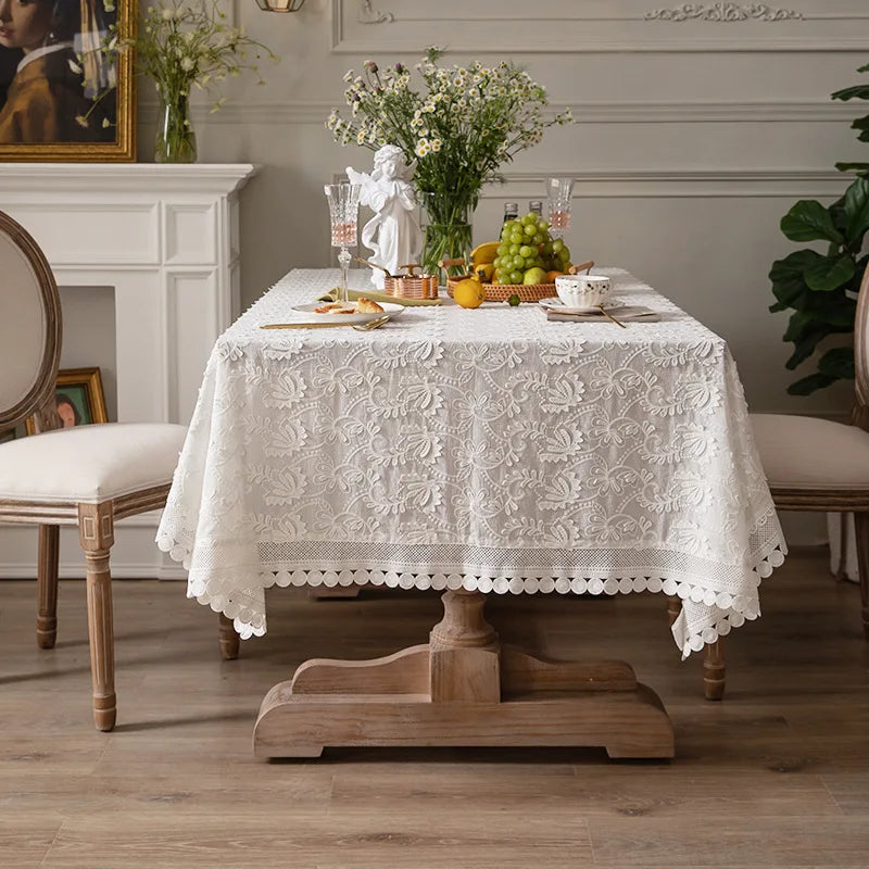 White Lace Tablecloth