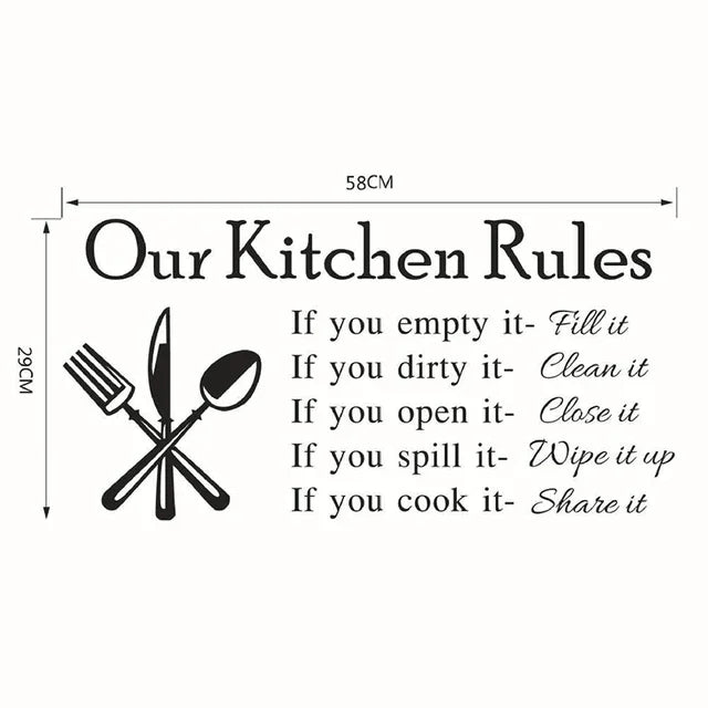 Vinyl Kitchen Wall Decals