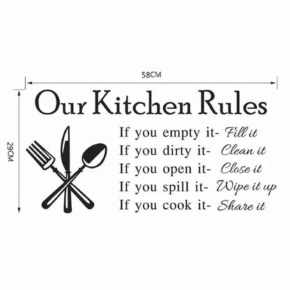 Vinyl Kitchen Wall Decals