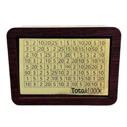 Wooden Money Box with Counter