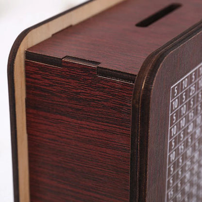 Wooden Money Box with Counter
