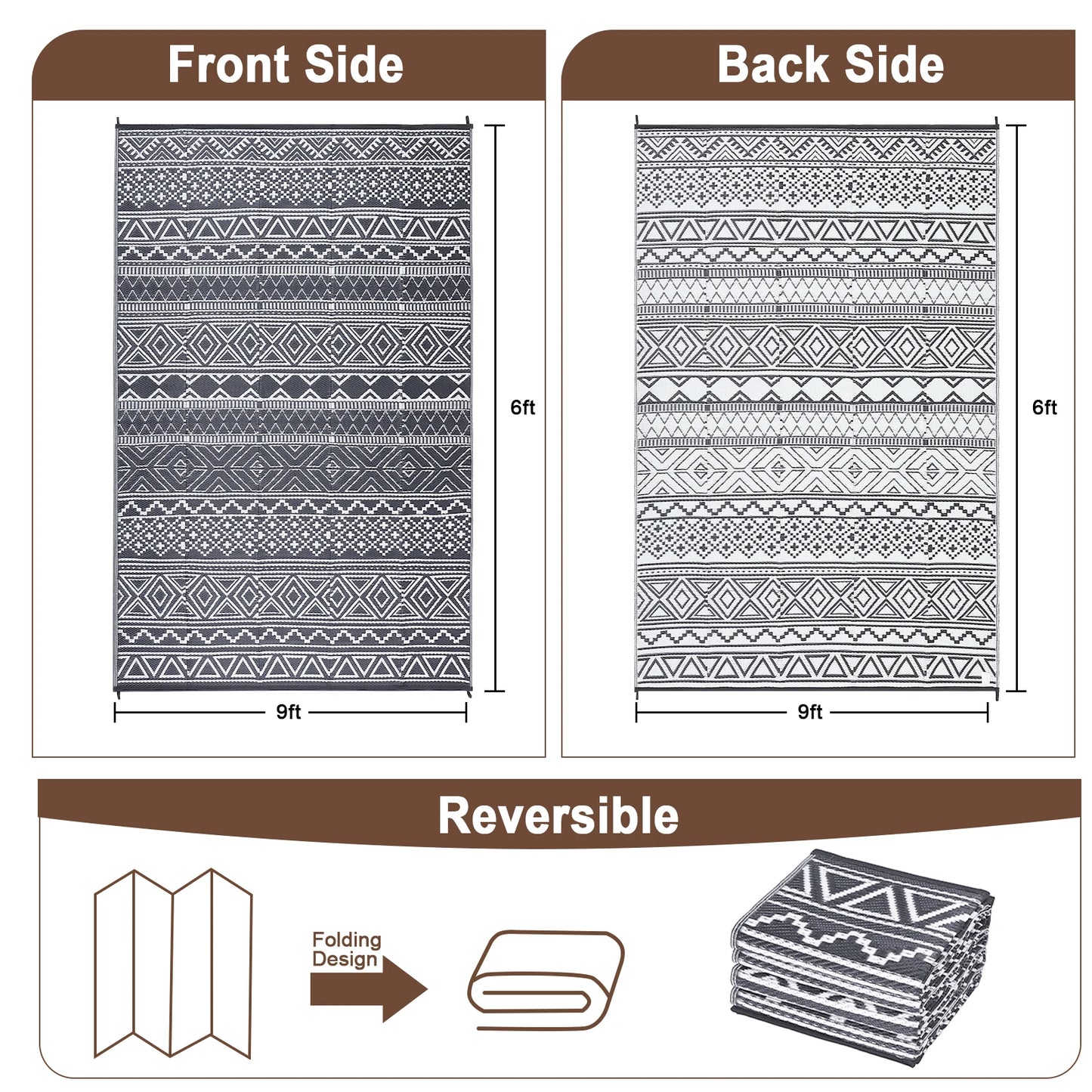 Waterproof Reversible Patio Rug