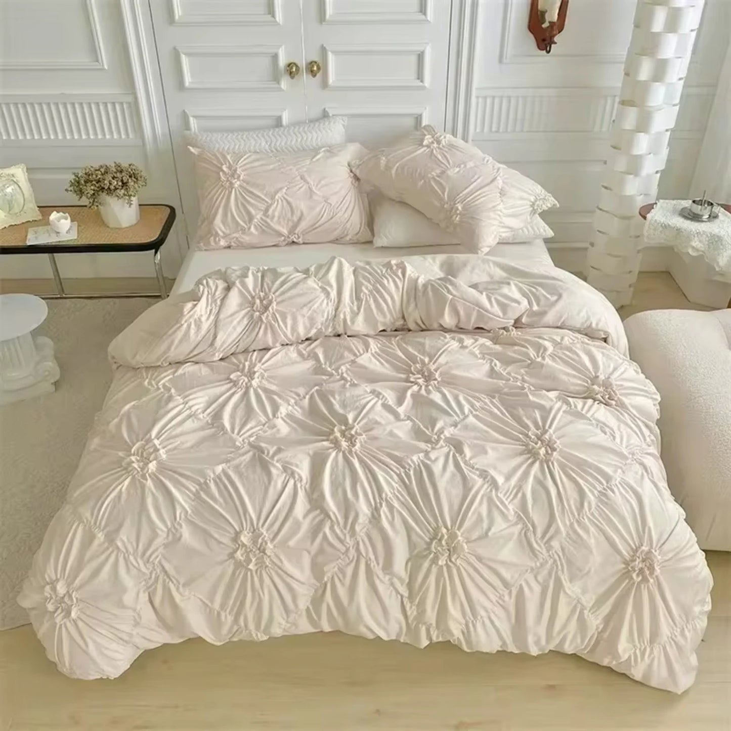 3D Twist Flowers Duvet Cover