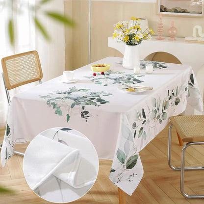Spring Watercolor Wild Flowers Tablecloth