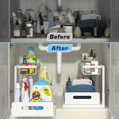Under Sink 2 Shelf Pull Out Storage,