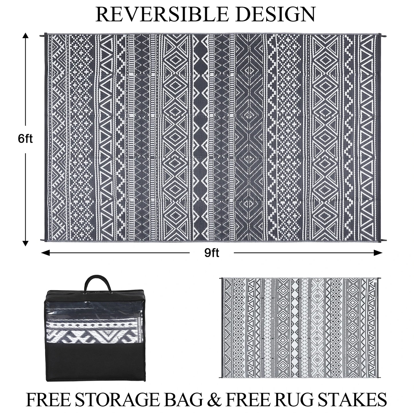 Waterproof Reversible Patio Rug