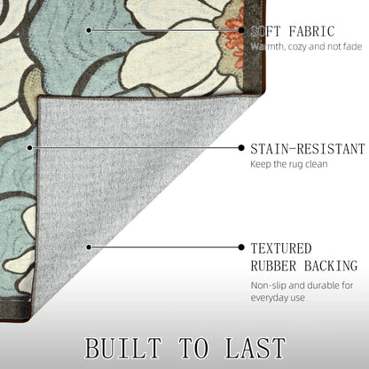 Faux Cashmere Floral Rug