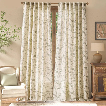 2 Panels Linen Curtains