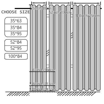 4PCS Blackout Curtains