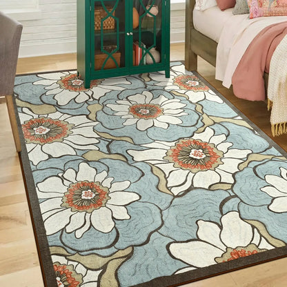 Faux Cashmere Floral Rug