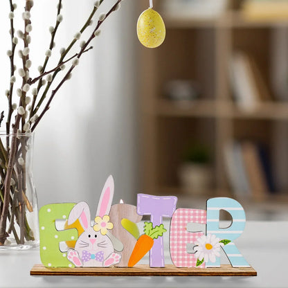 Spring Bunny Wooden Ornament