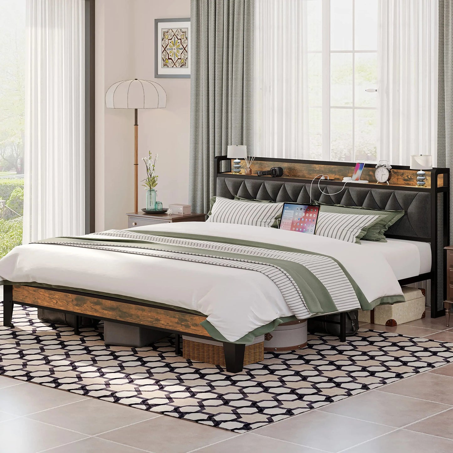 Bed Frames with Tuft Headboard
