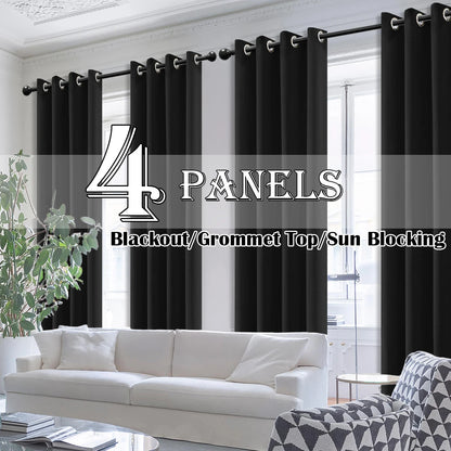 4PCS Blackout Curtains